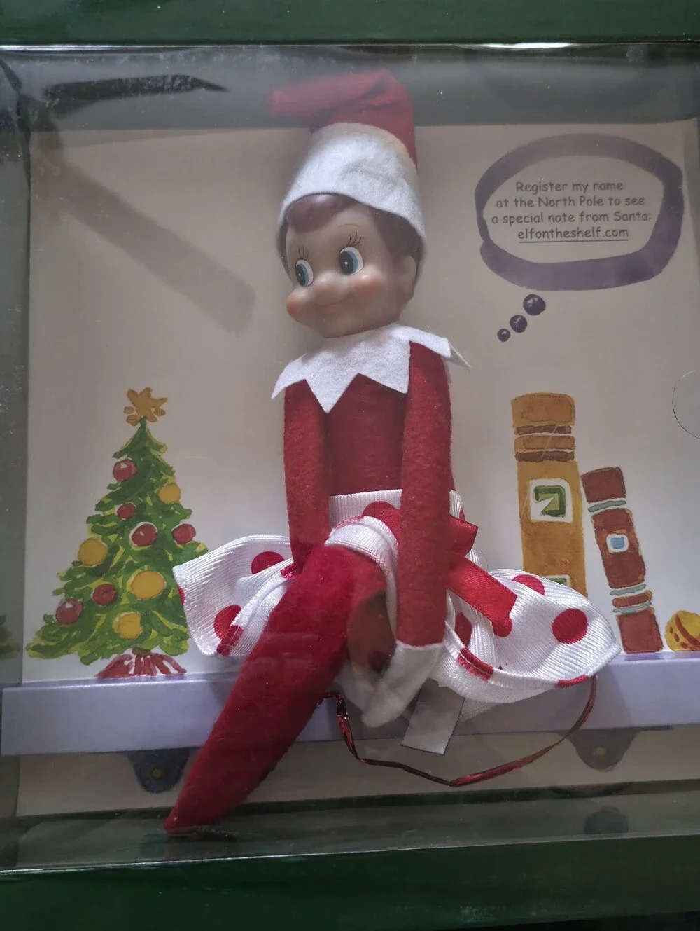 Children's Book and Elf Set - White/Red